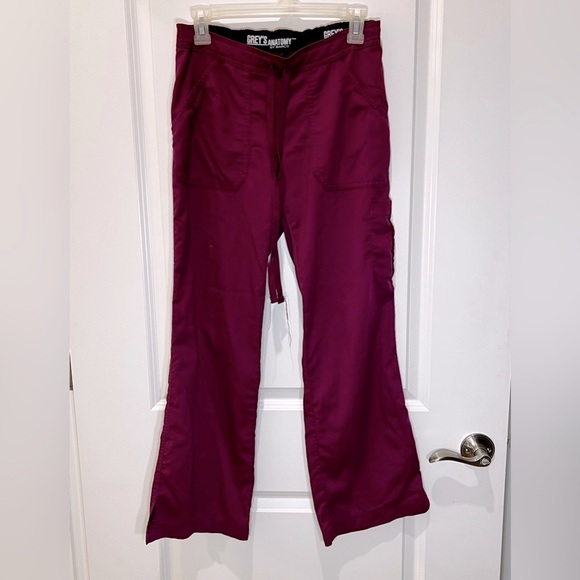 Greys Anatomy by Barco Scrubs Set Straight Leg Color Wine Size XS/S - Picture 3 of 14